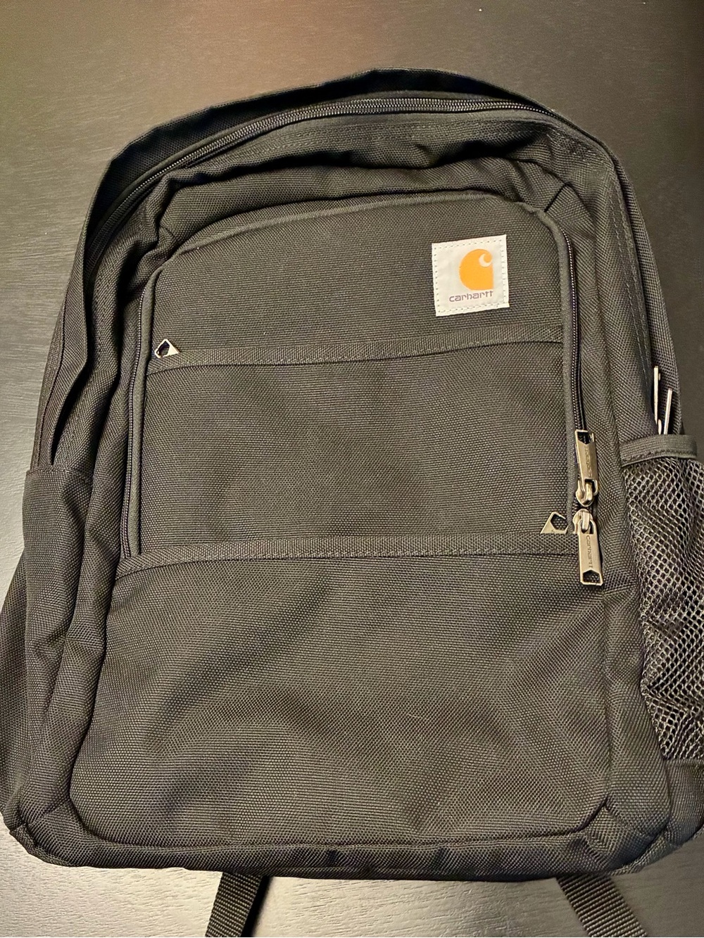 Carhartt 21L Laptop Backpack NWOT Black Canvas Work Daypack Exterior Patch